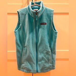 Columbia fleece girls vest size M (10/12) in teal
